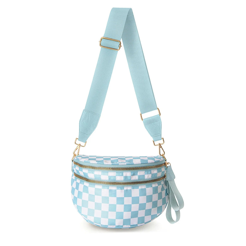 👜 Checked In – Bolsa Sling Oversized em Crescente