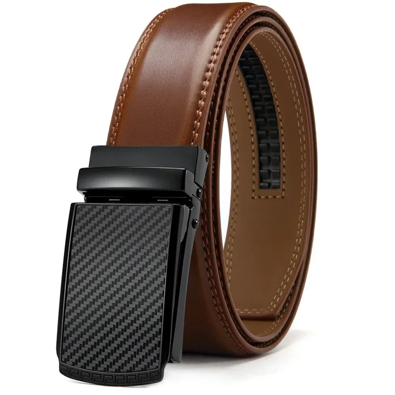 👔 Cinto de Couro com Catraca – Ajuste Perfeito, Estilo Sofisticado