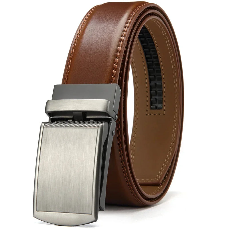 👔 Cinto de Couro com Catraca – Ajuste Perfeito, Estilo Sofisticado