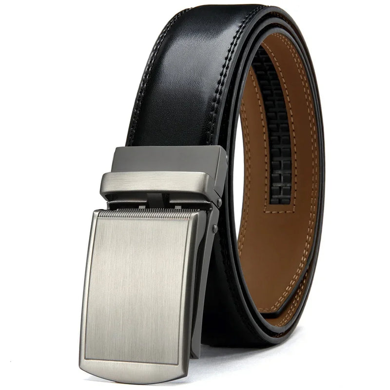 👔 Cinto de Couro com Catraca – Ajuste Perfeito, Estilo Sofisticado