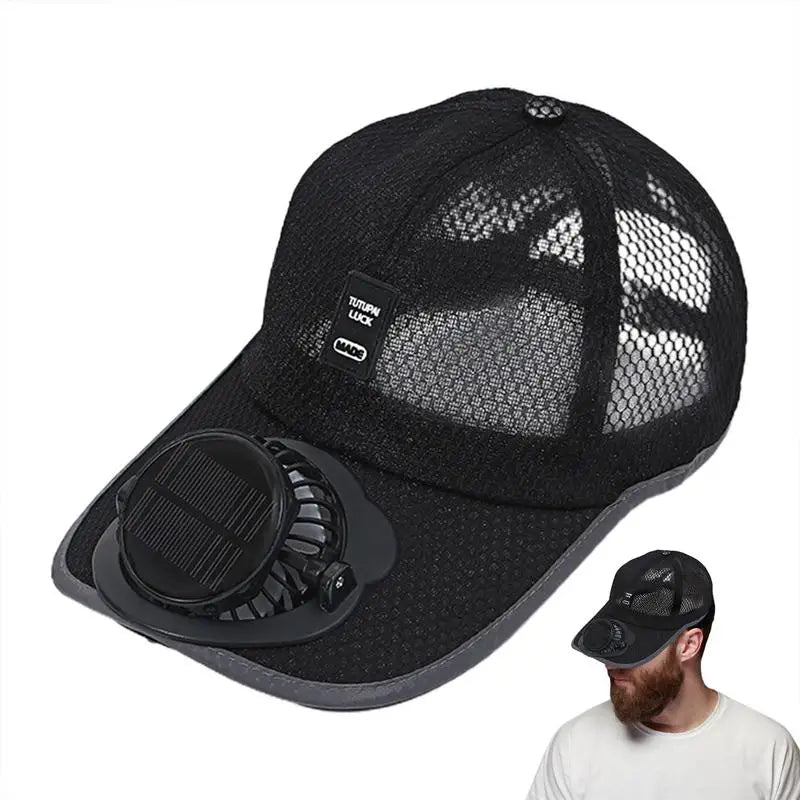 🧢 Boné com Ventilador Solar – Fique Fresco em Qualquer Lugar