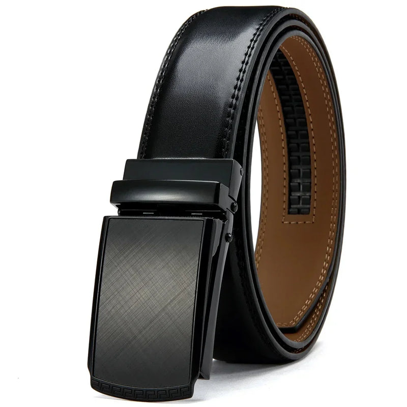 👔 Cinto de Couro com Catraca – Ajuste Perfeito, Estilo Sofisticado