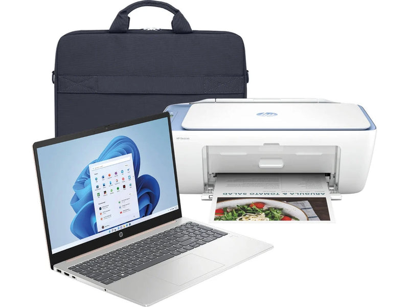 Pack HP 15-FC0049 (15.6'' - AMD Ryzen 5 5625U - RAM: 16 GB - 512 GB SSD PCIe - AMD Radeon) + Mala + Impressora DeskJet2821e